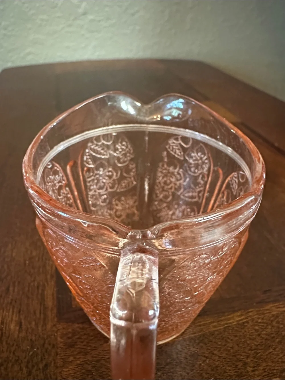 VTG 1930’s Jeannette Pink Cherry Blossom Child’s Toy Creamer Depression Glass